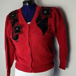 Red Angora sweater